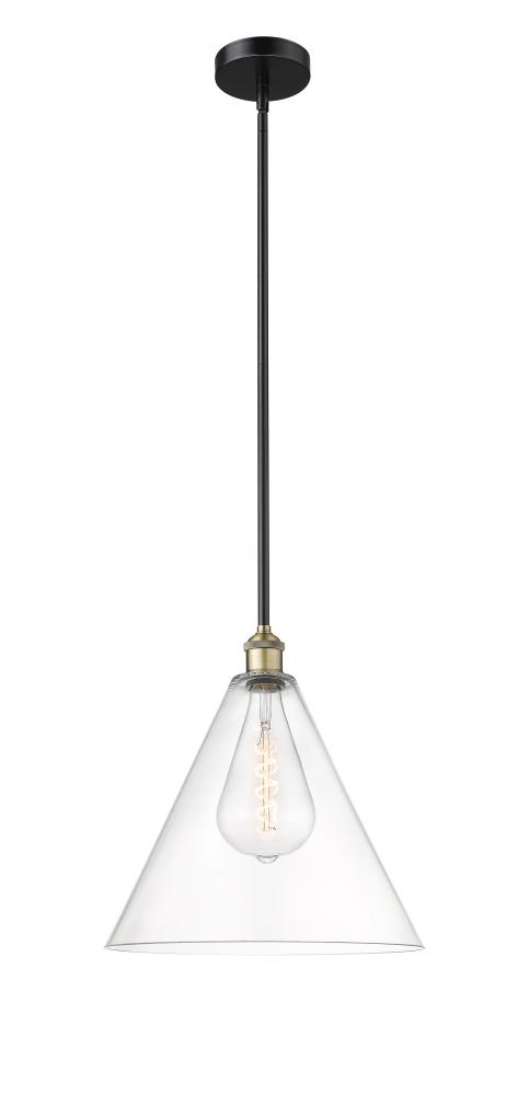 Berkshire - 1 Light - 16 inch - Black Antique Brass - Cord hung - Pendant