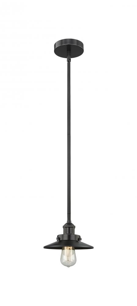 Edison - 1 Light - 8 inch - Matte Black - Cord hung - Mini Pendant