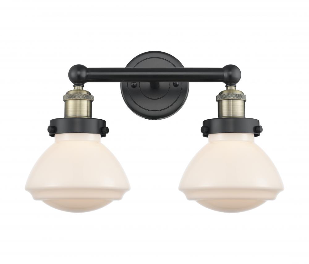 Olean - 2 Light - 16 inch - Black Antique Brass - Bath Vanity Light