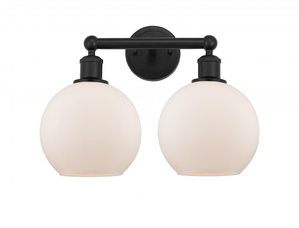 Athens - 2 Light - 17 inch - Matte Black - Bath Vanity Light