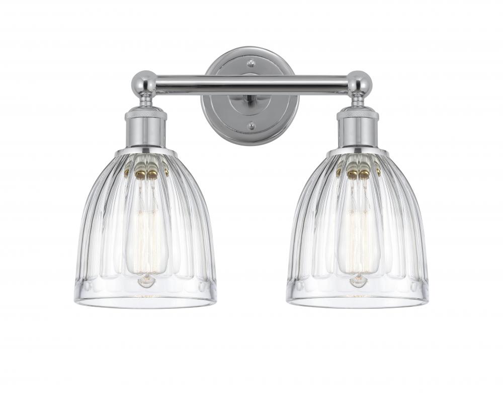 Brookfield - 2 Light - 15 inch - Polished Chrome - Bath Vanity Light