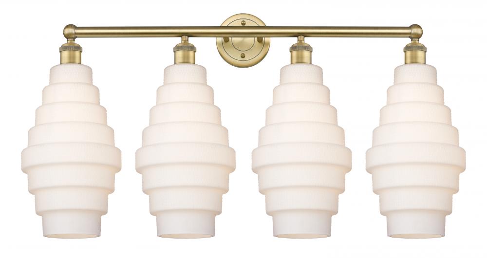 Cascade - 4 Light - 35 inch - Brushed Brass - Bath Vanity Light