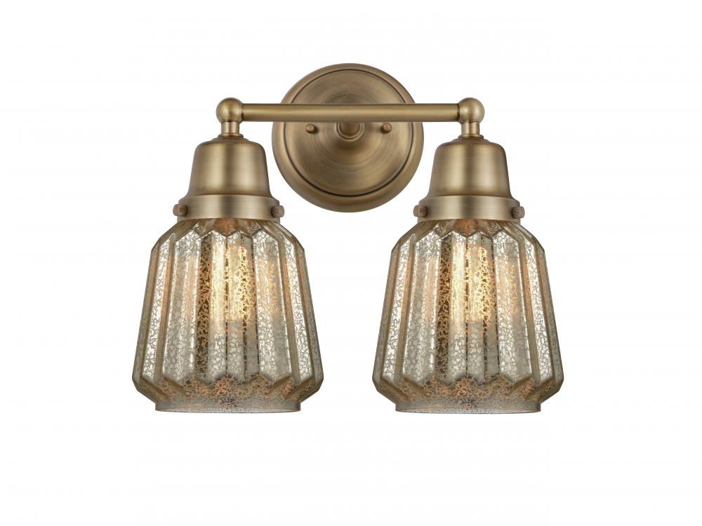 Chatham - 2 Light - 14 inch - Brushed Brass - Bath Vanity Light