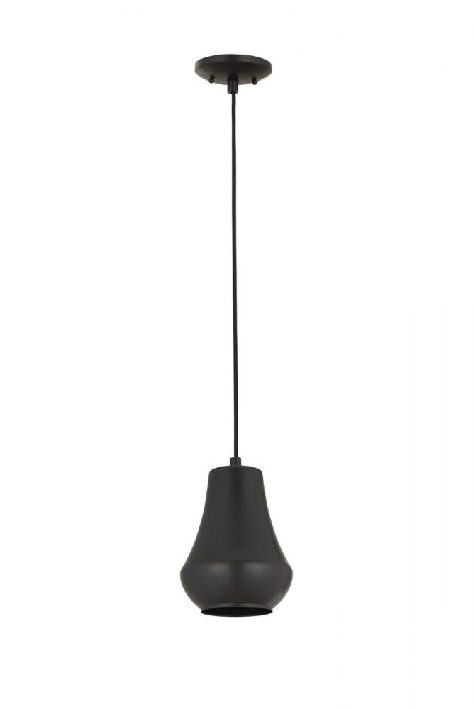 Hartford - 1 Light - 7 inch - Matte Black - Cord hung - Mini Pendant