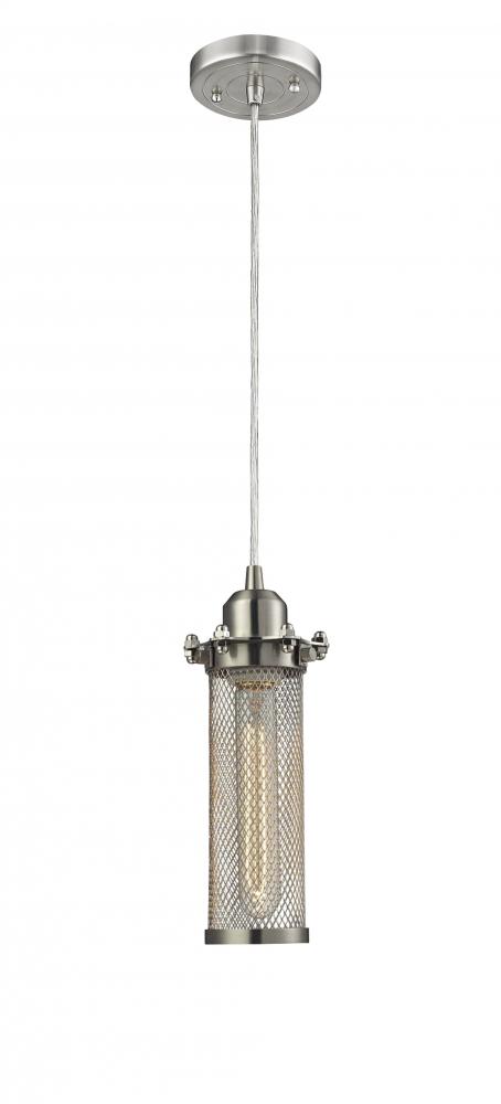 Quincy Hall - 1 Light - 5 inch - Brushed Satin Nickel - Cord hung - Mini Pendant