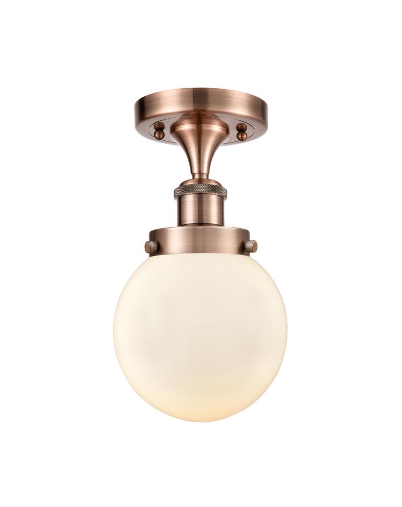 Beacon - 1 Light - 6 inch - Antique Copper - Semi-Flush Mount