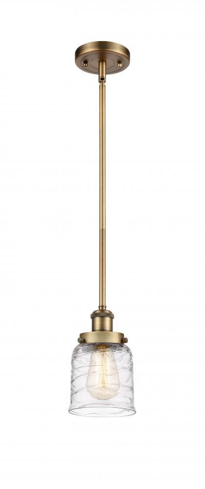 Bell - 1 Light - 5 inch - Brushed Brass - Mini Pendant