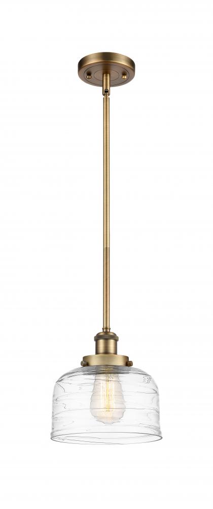 Bell - 1 Light - 8 inch - Brushed Brass - Mini Pendant