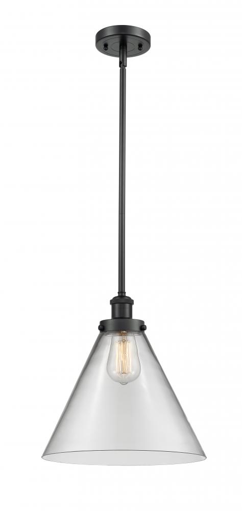 Cone - 1 Light - 12 inch - Matte Black - Mini Pendant