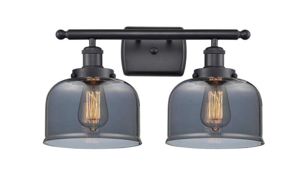 Bell - 2 Light - 18 inch - Matte Black - Bath Vanity Light