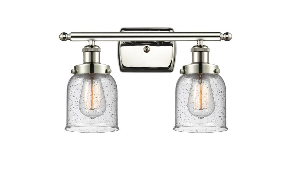 Bell - 2 Light - 16 inch - Polished Nickel - Bath Vanity Light