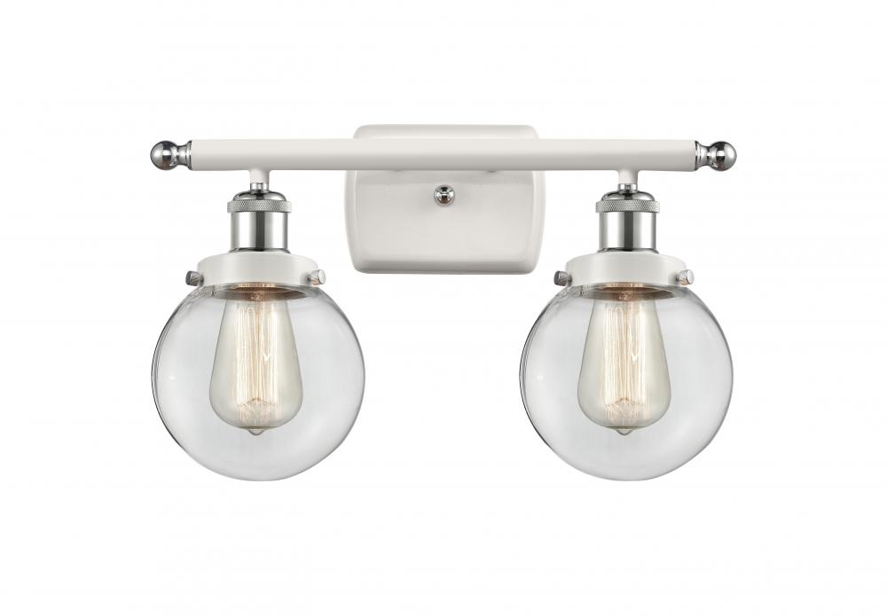 Beacon - 2 Light - 16 inch - White Polished Chrome - Bath Vanity Light