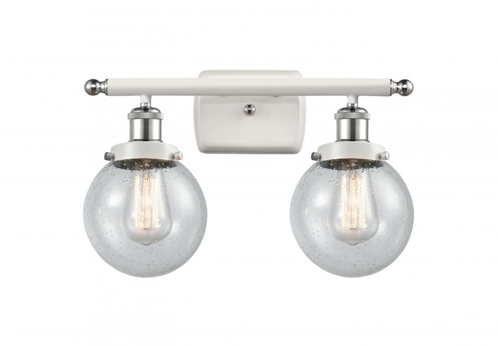 Beacon - 2 Light - 16 inch - White Polished Chrome - Bath Vanity Light