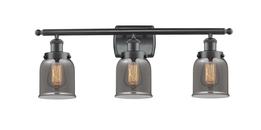 Bell - 3 Light - 26 inch - Matte Black - Bath Vanity Light