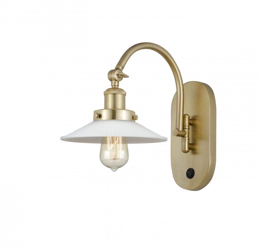 Halophane - 1 Light - 9 inch - Satin Gold - Sconce