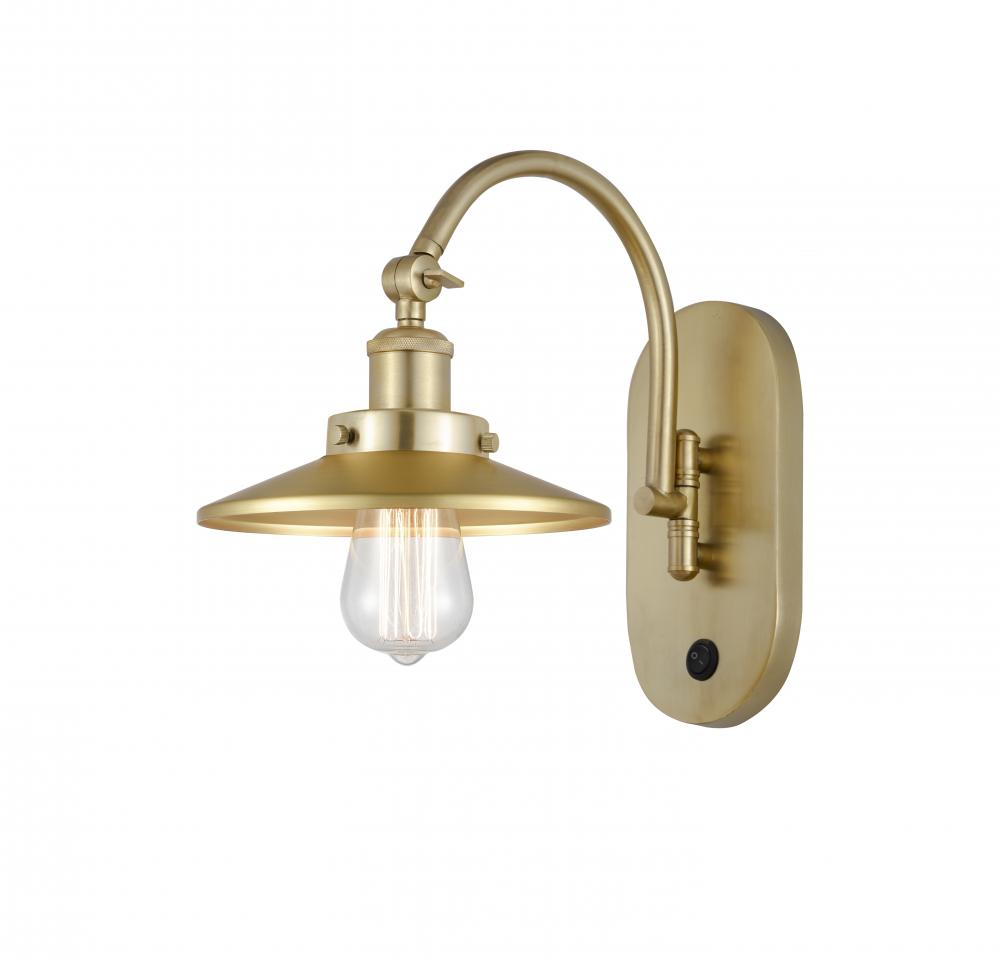 Railroad - 1 Light - 8 inch - Satin Gold - Sconce