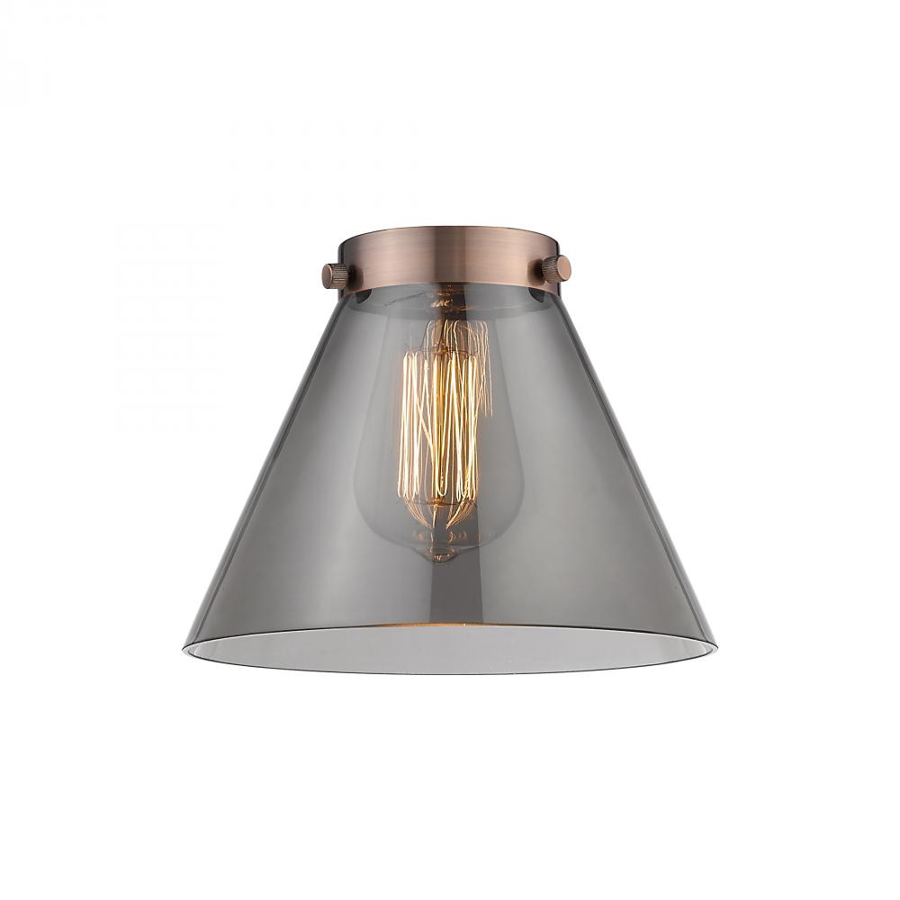 Large Cone Light Smoke Glass