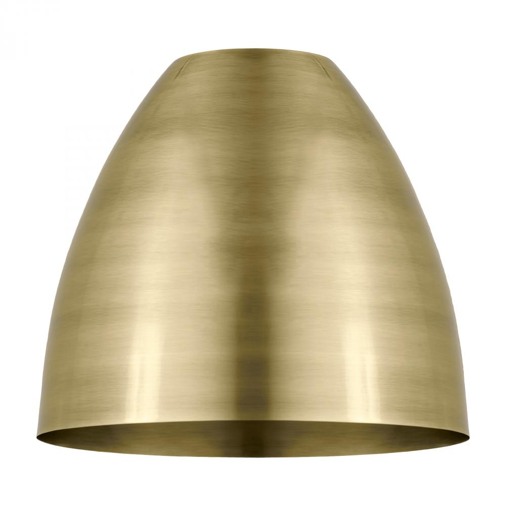 Metal Bristol Light 9 inch Antique Brass Metal Shade