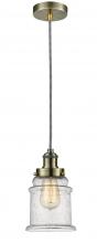  100AB-10BW-1H-AB-G184 - Edison - 1 Light - 8 inch - Antique Brass - Cord hung - Mini Pendant