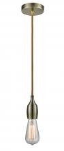  100AB-10CR-3AB - Chelsea - 1 Light - 2 inch - Antique Brass - Cord hung - Mini Pendant