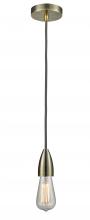  100AB-10GY-4AB - Fairchild - 1 Light - 2 inch - Antique Brass - Cord hung - Mini Pendant