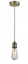  100AB-10RE-1AB - Edison - 1 Light - 2 inch - Antique Brass - Cord hung - Mini Pendant