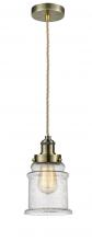  100AB-10RE-1H-AB-G184 - Edison - 1 Light - 8 inch - Antique Brass - Cord hung - Mini Pendant