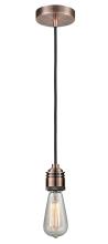  100AC-10BK-2AC - Winchester - 1 Light - 2 inch - Antique Copper - Cord hung - Mini Pendant