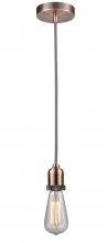  100AC-10BW-0AC - Whitney - 1 Light - 2 inch - Antique Copper - Cord hung - Mini Pendant