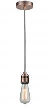  100AC-10BW-2AC - Winchester - 1 Light - 2 inch - Antique Copper - Cord hung - Mini Pendant