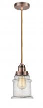  100AC-10CR-2H-AC-G184 - Winchester - 1 Light - 8 inch - Antique Copper - Cord hung - Mini Pendant