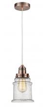  100AC-10W-2H-AC-G184 - Winchester - 1 Light - 8 inch - Antique Copper - Cord hung - Mini Pendant