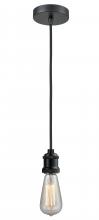  100BK-10BK-1BK - Edison - 1 Light - 2 inch - Matte Black - Cord hung - Mini Pendant