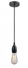  100BK-10BK-3BK - Chelsea - 1 Light - 2 inch - Matte Black - Cord hung - Mini Pendant