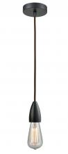  100BK-10BR-4BK - Fairchild - 1 Light - 2 inch - Matte Black - Cord hung - Mini Pendant