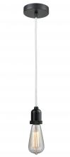  100BK-10W-0BK - Whitney - 1 Light - 2 inch - Matte Black - Cord hung - Mini Pendant