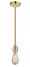  100GD-10CR-2GD - Winchester - 1 Light - 2 inch - Gold - Cord hung - Mini Pendant