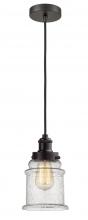  100OB-10BK-1H-OB-G184 - Edison - 1 Light - 8 inch - Oil Rubbed Bronze - Cord hung - Mini Pendant