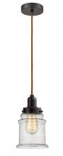  100OB-10CR-0H-OB-G184 - Whitney - 1 Light - 8 inch - Oil Rubbed Bronze - Cord hung - Mini Pendant