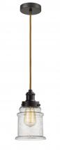  100OB-10CR-1H-OB-G184 - Edison - 1 Light - 8 inch - Oil Rubbed Bronze - Cord hung - Mini Pendant