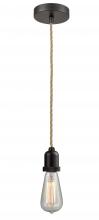  100OB-10RE-0OB - Whitney - 1 Light - 2 inch - Oil Rubbed Bronze - Cord hung - Mini Pendant