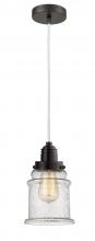  100OB-10W-2H-OB-G184 - Winchester - 1 Light - 8 inch - Oil Rubbed Bronze - Cord hung - Mini Pendant