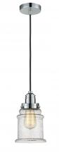  100PC-10BK-2H-PC-G184 - Winchester - 1 Light - 8 inch - Polished Chrome - Cord hung - Mini Pendant