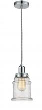  100PC-10BW-0H-PC-G184 - Whitney - 1 Light - 8 inch - Polished Chrome - Cord hung - Mini Pendant