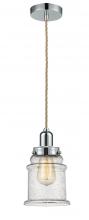  100PC-10RE-0H-PC-G184 - Whitney - 1 Light - 8 inch - Polished Chrome - Cord hung - Mini Pendant