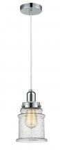  100PC-10W-0H-PC-G184 - Whitney - 1 Light - 8 inch - Polished Chrome - Cord hung - Mini Pendant