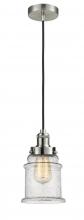  100SN-10BK-1H-SN-G184 - Edison - 1 Light - 8 inch - Satin Nickel - Cord hung - Mini Pendant