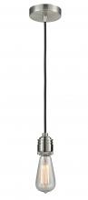 Innovations Lighting 100SN-10BK-2SN - Winchester - 1 Light - 2 inch - Satin Nickel - Cord hung - Mini Pendant