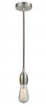  100SN-10BR-3SN - Chelsea - 1 Light - 2 inch - Satin Nickel - Cord hung - Mini Pendant