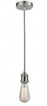  100SN-10BW-1SN - Edison - 1 Light - 2 inch - Satin Nickel - Cord hung - Mini Pendant